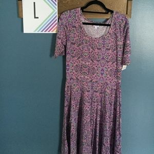 NWT Light Pink L LuLaRoe Nicole dress